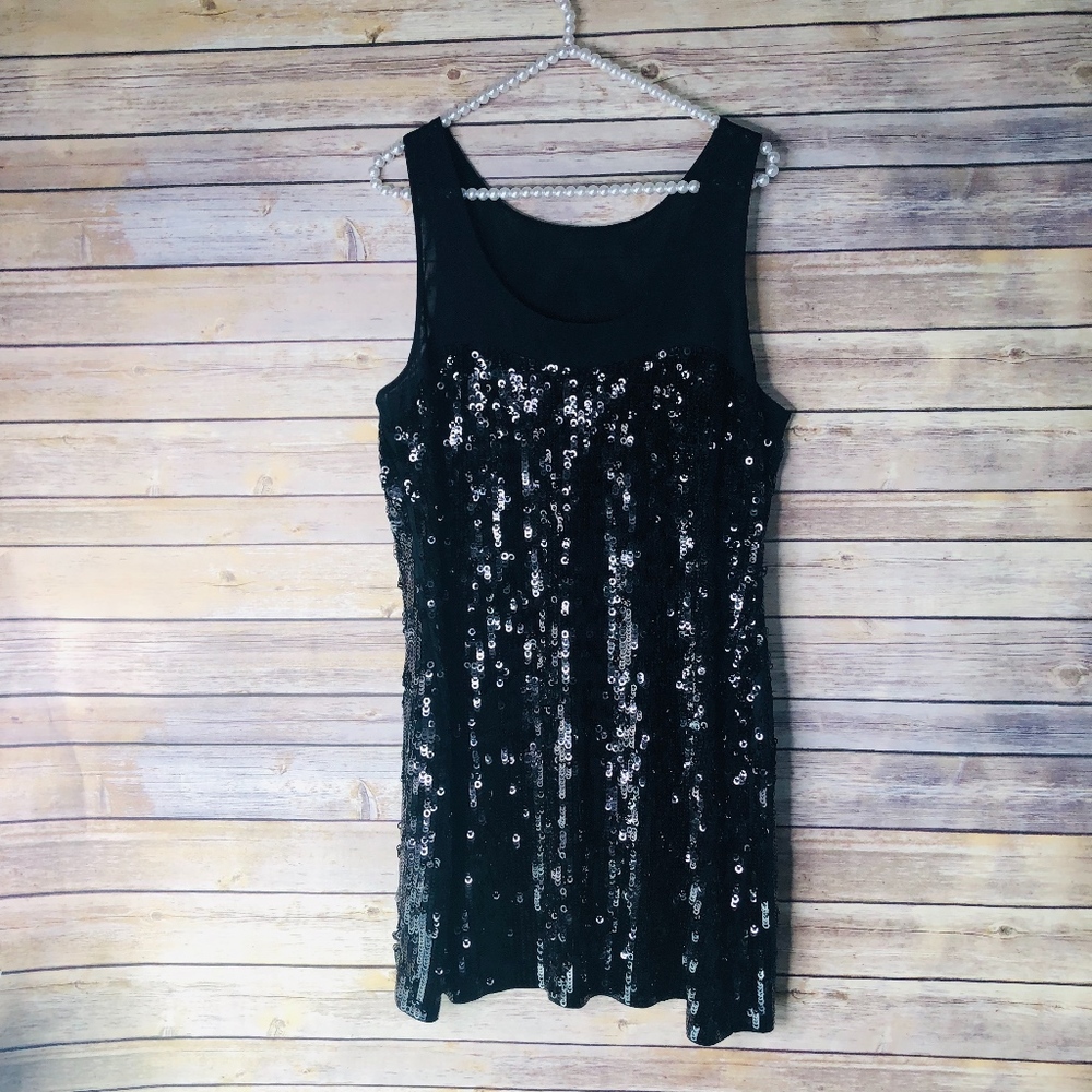 Express cocktail dress - Black sequins Size Large